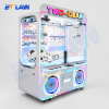 微信图片_20260908101913_2029_31 2 Player Two Claw Catcher Machine, Coin Operated Arcade Crane Game with LED Neon Light Frame, Dual Claw Grabber Plush Prize Machine for Amusement Park & Arcade Center