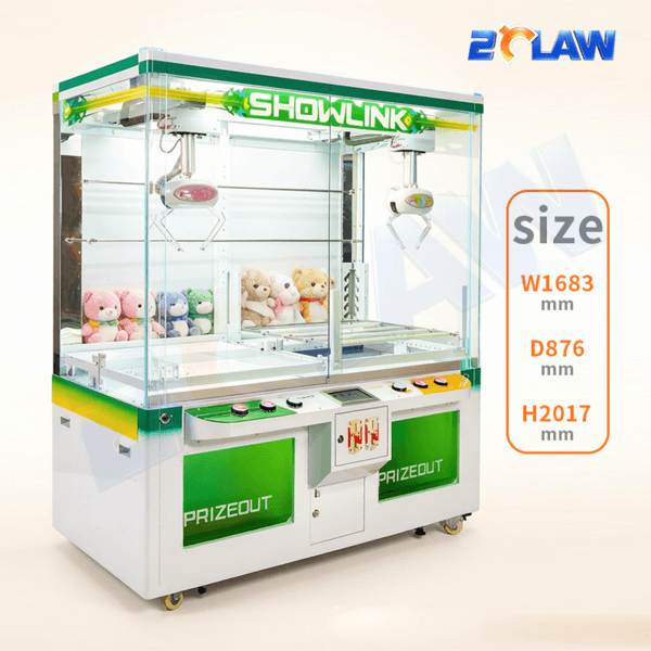 Factory Hot Sale Two Station Claw Machine with Dual Claws Coin Operated Commercial Prize Catcher for Game Center