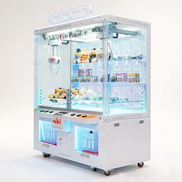 未标题-1 Commercial Double Player Claw Catcher Two Claws Coin Operated Crane Game Prize OFO Claw Machine for Arcade Center